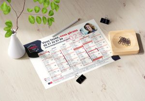 Création graphique calendrier 2023 par l'agence PIXLN